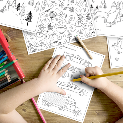 School Holiday Fun | Love Mae Colouring In