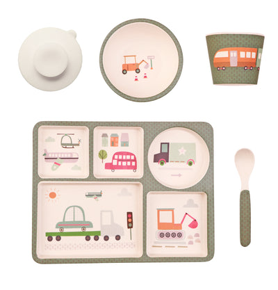 Divided Plate Set - Trucks and Diggers
