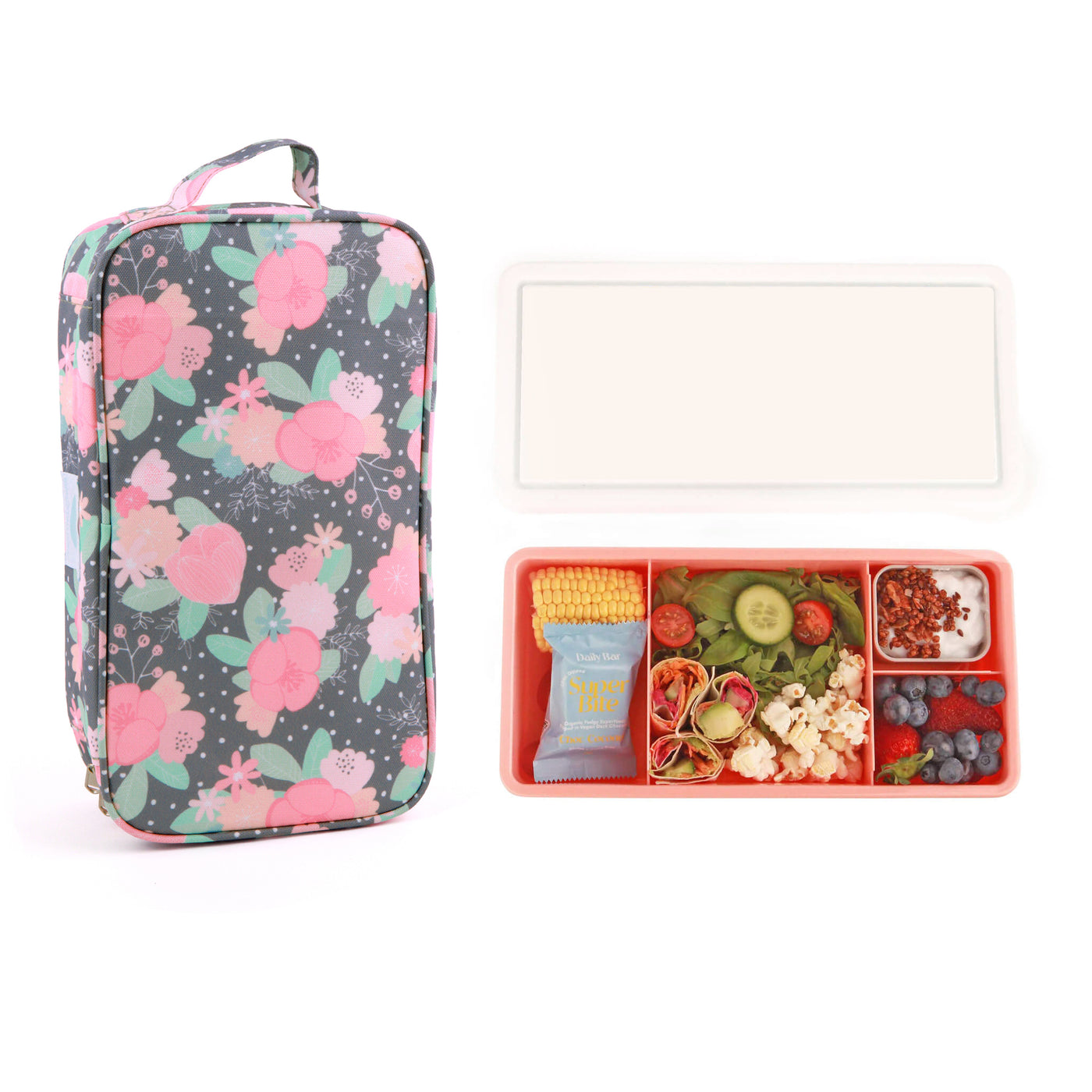 Lunch Bundle - Apricot In Bloom (White Lid)